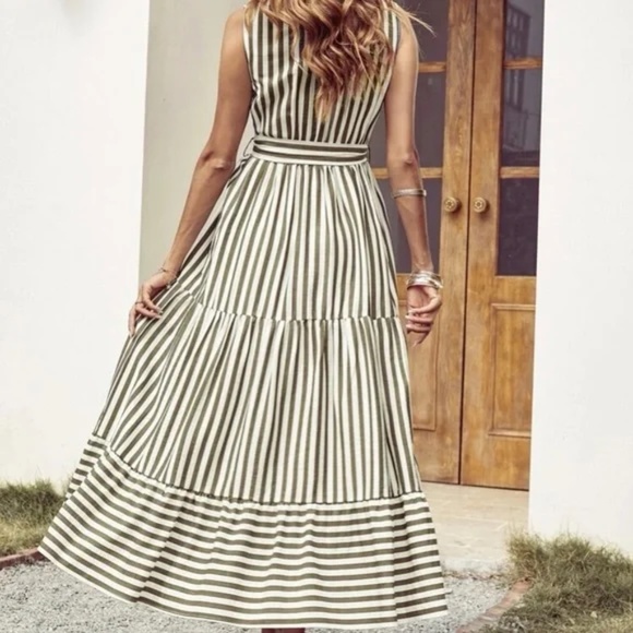 Boho striped belted maxi dress - Picture 3 of 6